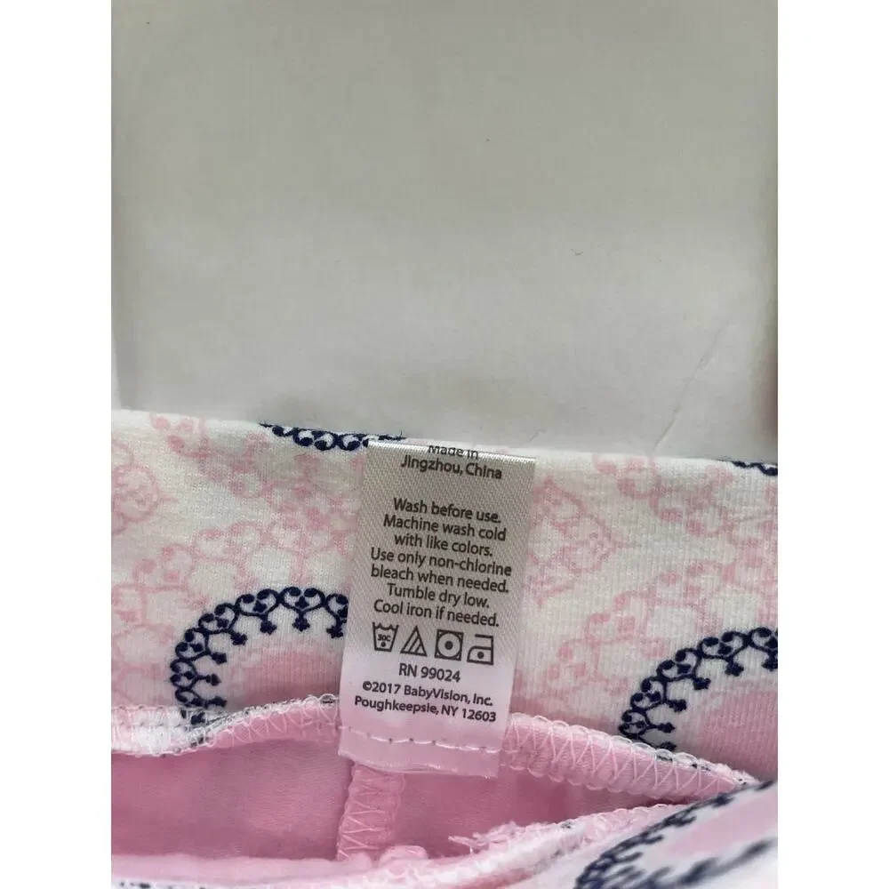 Yoga Sprout pink fold down pants knit stretchy cotton casual straight 3-6mo